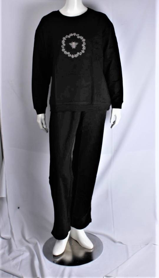 Warm cotton embroidered  winter pyjamas queen bee S,M,L Style :AL/QB/PJ/BLK
